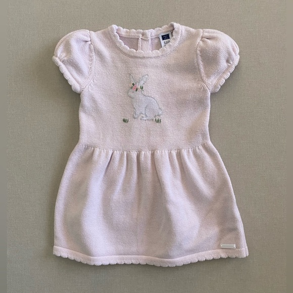 Janie and Jack Knitted Bunny Dress 6-12 Months - Picture 7 of 9
